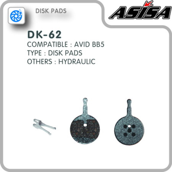 ASISA DK-62 DISC BRAKE PADS